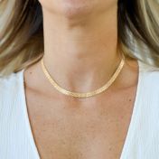 Herringbone Necklace [18K Gold Vermeil]