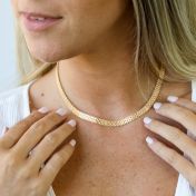 Herringbone Necklace [18K Gold Vermeil]