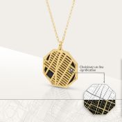 Family Paths Silhouette Map Necklace [18K Gold Vermeil]