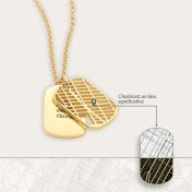 Map Tag Engraved Necklace [18K Gold Vermeil]