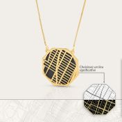 Treasured Place Silhouette Map Necklace [18K Gold Vermeil]