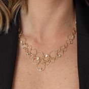 Rounds and Rings Necklace [18K Gold]