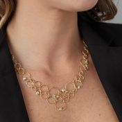 Rounds and Rings Necklace [18K Gold]