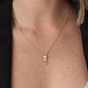 Ocean Elegance Seahorse Necklace [18K Gold]