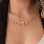 Olive Branch Cord Necklace [18K Gold]