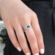 Springy Green Tourmaline Ring [18K White Gold]