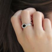 Springy Green Tourmaline Ring [18K White Gold]