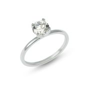 Helena Engagement Ring - Round Brilliant [14 Karat White Gold]