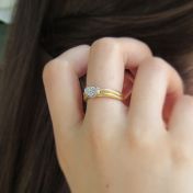 Springy Heart Diamond Ring [18K Gold]