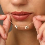 Helena Zodiac Necklace [14 Karat Gold]