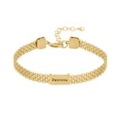 Herringbone Name Bracelet [18k Gold Vermeil]