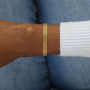 Herringbone Bracelet - 18K Gold Vermeil