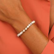 Howlite Women Name Bracelet [10 Karat Gold]
