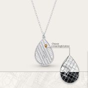Cherished Spot Map Necklace [14 Karat White Gold]