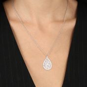 Cherished Spot Map Necklace [14 Karat White Gold]