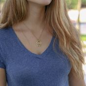 Spheres of Love Birthstone Necklace [Hammered - 18K Gold Vermeil]
