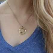 Spheres of Love Birthstone Necklace [Hammered - 18K Gold Vermeil]