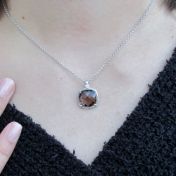 Through the Smoke Smoky Topaz Necklace [18K White Gold]