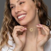 Compass Initials Diamond Necklace [18K Gold Vermeil]