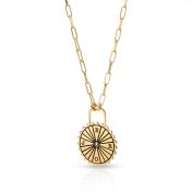 Compass Initials Diamond Necklace [18K Gold Vermeil]