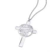 Sacred Spot Map Necklace [14 Karat White Gold]