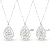 Cherished Spot Map Necklace [14 Karat White Gold]