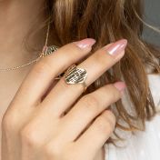 Ties of Heart Silhouette Map Ring [18K Gold Vermeil]