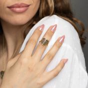 Ties of Heart Silhouette Map Ring [18K Gold Vermeil]