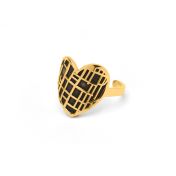Ties of Heart Silhouette Map Ring [18K Gold Vermeil]