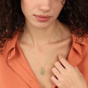 Small Map Tag Silhouette Necklace [18K Gold Vermeil]