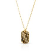 Small Map Tag Silhouette Necklace [18K Gold Vermeil]