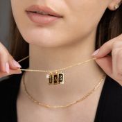 Midnight Initials Necklace With 0.30ct Diamond [18K Gold Vermeil]