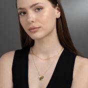 Midnight Initials Necklace With 0.30ct Diamond [18K Gold Vermeil]