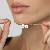 Mirella Circle Zodiac Necklace [14 Karat Gold]