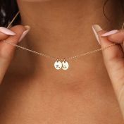 Mirella Circle Zodiac Necklace [14 Karat Gold]