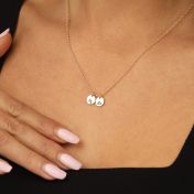 Mirella Circle Zodiac Necklace [14 Karat Gold]