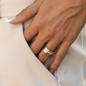 Talisa Diamond Engraved Ring Stack [14 Karat Yellow Gold]