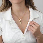 Anna Double Layer Necklace [18K Gold Vermeil] - with Name Charms
