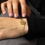 Precious Spot Silhouette Map Bracelet with Milanese Chain [18K Gold Vermeil]