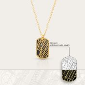 Small Map Tag Silhouette Necklace [18K Gold Vermeil]