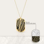 Map Tag Silhouette Necklace [18K Gold Vermeil]