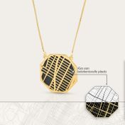 Treasured Place Silhouette Map Necklace [18K Gold Vermeil]