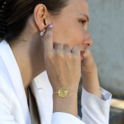 Precious Spot Engraved Map Bracelet [18K Gold Vermeil]