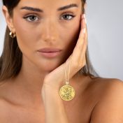 Precious Spot Engraved Map with Diamond [18K Gold Vermeil]