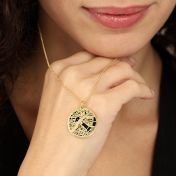 Precious Spot Map Silhouette Necklace [14 Karat Gold]