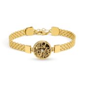 Precious Spot Silhouette Map Bracelet with Milanese Chain [18K Gold Vermeil]
