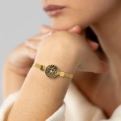 Precious Spot Silhouette Map Bracelet with Milanese Chain [18K Gold Vermeil]