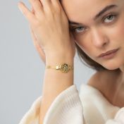 Precious Spot Silhouette Map Bracelet with Milanese Chain [18K Gold Vermeil]