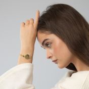 Precious Spot Silhouette Map Bracelet with Milanese Chain [18K Gold Vermeil]