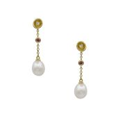 Pearl Dangle Earrings [18K Gold]